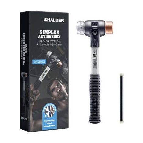 Martello halder simplex aktionsbox antirimbalzo manico ergonomico