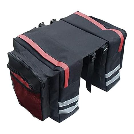 Sacoche Velo Porte Bagage Arriere, Sacoche Double pour Vélo, Sac Velo Porte Bagage Porte Bagage Arriere Impermeable, Haute Capacité Multifonction Sacoche Vélo Outdoor (1/5)