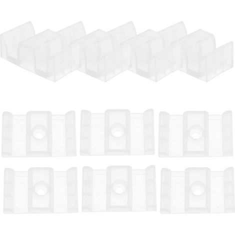 Butoirs en Plastique Guide Inférieur Compact et Facile à Installer Lot de 10 Accessoires pour Salle de Bain Modernes pour Porte Coulissante de Bain (1/5)