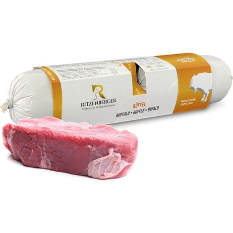 Bizon Doubles rouleaux (2x400g) pure viande nourriture humide pour chien Ritzenberger (1/3)
