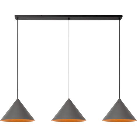 Lampe pendante à 3 lampes Spitze gris - 21440/03/36 (1/2)