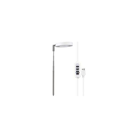 Lampe Lumière blanche chaude de culture LED pour plantes d'intérieur, réglable en hauteur, rétractable, spectre complet, étanche, pour semis et fleurs succulentes, minuterie 3/9/12 heures, 3 modes de