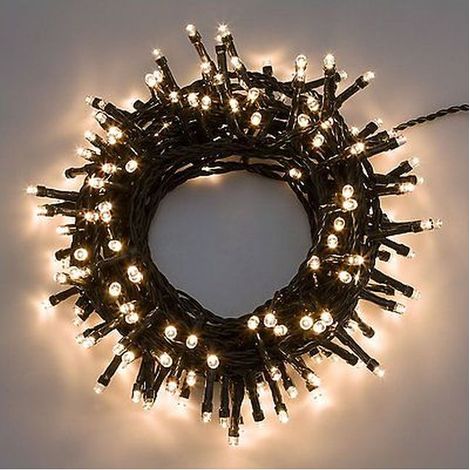 LUCI serie miniluci.3.5m+1.5 m 100 led bianco caldo per interni ALBERO NATALE