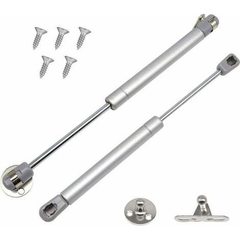 Lot de 2 Verin a Gaz, 60N/6 kg Verin Meuble Ressort Amortisseurs à Gaz, Charnières à Fermeture Douce, Verin Hydraulique Verin Placard pour Armoires Cuisine(2, 60N),,DEBUNS (1/4)