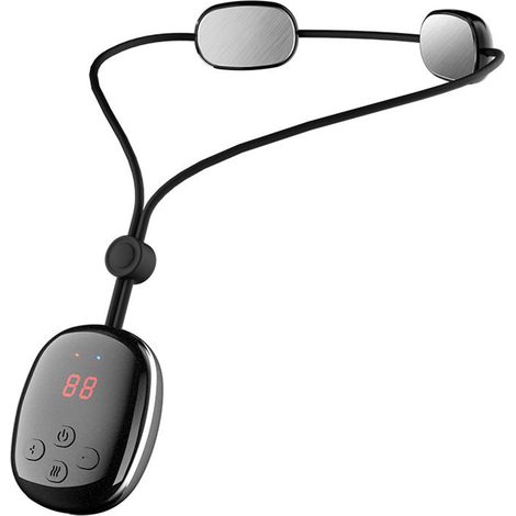 Collier masseur nuque électrique Pulse 5 modes 15 niveaux soulagement fatigue relaxation cervicale noir (1/5)