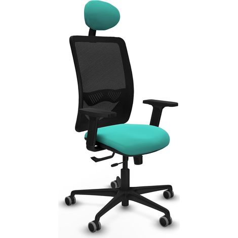 Chaise de bureau piqueras y crespo Zulema turquoise faux cuir (1/2)
