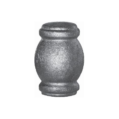 Garniture pour barreaux de Ø12mm - Hauteur 54mm largeur 35mm -Fer forgé - À souder - DECO FER FORGE