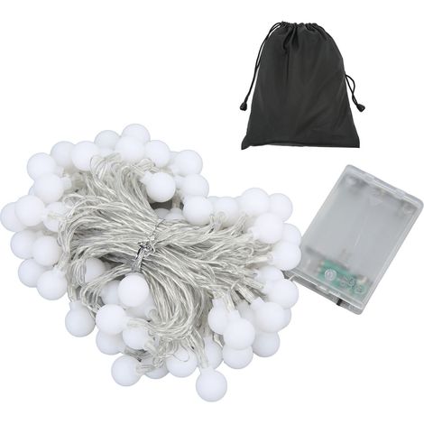 Guirlande LED Étanche 32 Pieds 2 Modes 2800K Ampoules Givrées avec Sac de Rangement pour Jardin Terrasse Intérieur Extérieur (1/5)