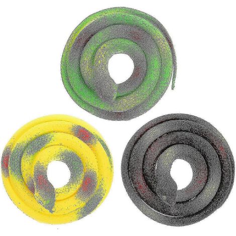 Lot de 3 grands serpents en caoutchouc, accessoires de jardin pour Halloween et autres fêtes d'Halloween. (1/3)
