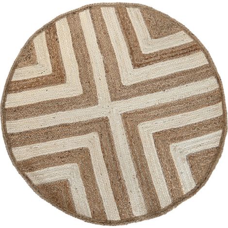 Tapis Jute Coton 120X120X1 2300 Gsm Naturel (1/4)