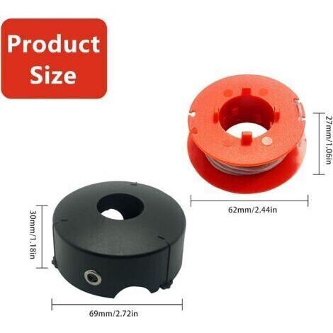 F016800175 Bobine de Fil pour Bosch Art 23 26 30 Easytrim et Combitrim,Pro-Tap Automatique Bobine Cordon Souple,8M x 1,6mm avec Couvercle F016L71088(3 Bobine + 1 Couvercle)