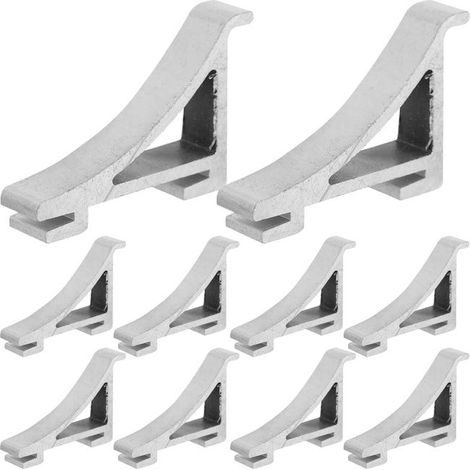 Kit de 10 Crochets en Aluminium pour Support D’Étagère de Congélateur Clips de Réfrigérateur Robustes Fixation pour Étagère de Glacière (1/5)