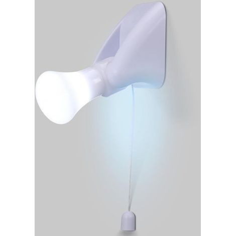 Lampe d'armoire à ampoule LED portable, veilleuse, lampe murale à piles, autocollante avec chaîne de traction (1/5)