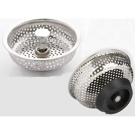 VURAHOME - Lot de 2 bondes d'évier de Cuisine en Acier Inoxydable - 82 mm (1/5)