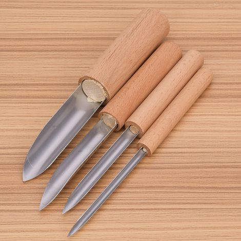 4 emporte-pièces semi-circulaires, outils de poterie, sculpture sur argile