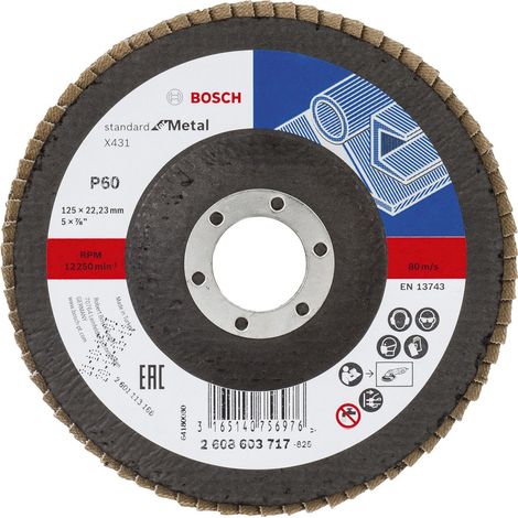 BOSCH 2608603717 PLATEAU À LAMELLE X431 STANDARD FOR METAL 125 X 22,23 MM 60 (1/3)