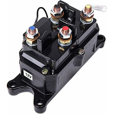 Memkey – Relais de solénoïde pour treuil électrique 12V – 250A Heavy Duty – Remplacement pour 2000lbs-5000lbs ATV UTV – Installation facile