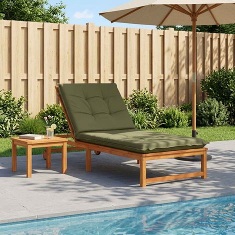 vidaXL Coussin de transat GEMERT 100 % polyester Vert olive (1/5)