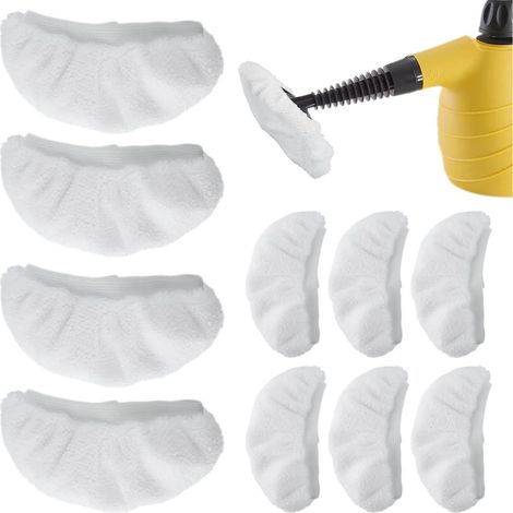 Paquete de 10 toallitas reutilizables universales para limpiadora a vapor, compatibles con la mayoría de los modelos, incluyendo la aspiradora de mano Kärcher SV7, paños, mopas y limpiadora a vapor SC