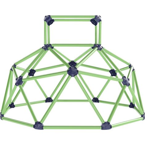 Dôme d'escalade pour enfants de 3 à 8 ans, bords arrondis, en polypropylène, 182,5 x 182,5 x 119 cm, vert et violet