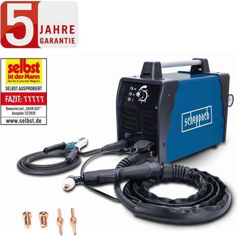 Scheppach Plasmaschneider PLC40 bis 12 mm Druckluftschlauch 3 Düsen 3 Elektroden (1/5)
