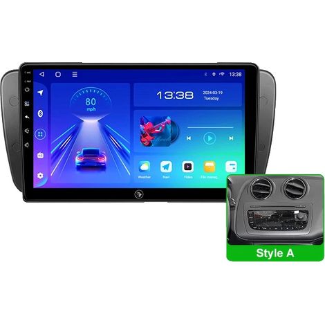 Reproductor multimedia para coche, control por gestos, sistema de navegación, compatible con SEAT Ibiza 6j 2009 - 2013 inalámbrico, A3 1G 64G (1/2)