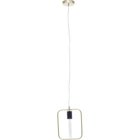 Premier Housewares Chandelier / Ceiling Light Black And Gold Pendant Lights For Ceiling / Hallway / Living Room Tubular Bulb Lighting For Halls / Bedroom 5 x 150 x 20 (1/4)