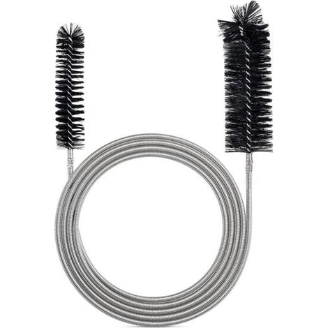 Brosse de nettoyage flexible pour tube d'alimentation - Outil de nettoyage de tuyau - Noir(2M) (1/4)