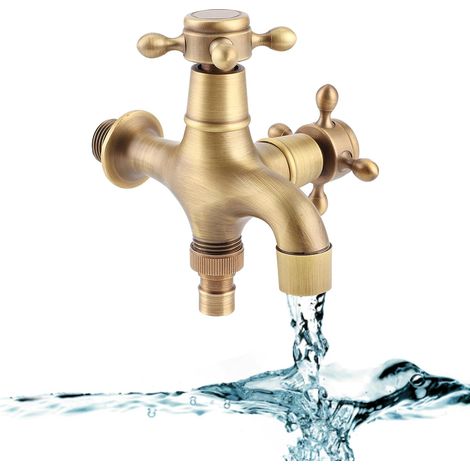 Machine à laver murale, 1/2 po pour piscine de style rétro Gestionnaire avec robinet d'eau froide pour lavabo (1/5)