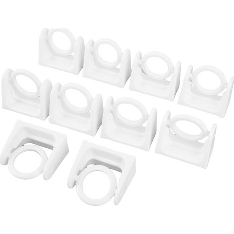 Lot de 10 supports de tringle à rideaux rotatifs et auto-adhésifs pour salle de bain, chambre et cuisine (1/5)