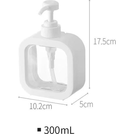 Nachfüllbarer Seifenspender (300/500 ml) fürs Badezimmer, geeignet für Lotion, Shampoo und Duschgel. Leere Pumpflasche für den Gebrauch im Badezimmer. – AquaForge (1/5)