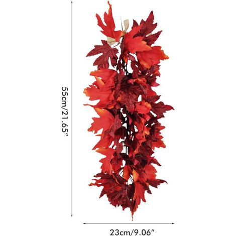 Plantes murales artificielles en forme de feuilles d'érable d'automne pour la décoration d'Halloween et de Thanksgiving (1/5)