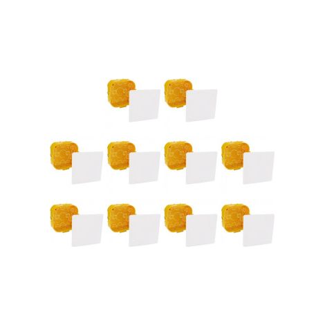 Legrand - Batibox - LOT de 10 Bou00eetes de du00e9rivationencastru00e9 115x115x40 - Ru00e9f. : 089372x10 (1/3)