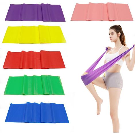 Elastisches TPE-Yogaband, Widerstandsband, Yoga, Rehabilitation – rotes Gummiband (1/5)