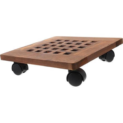 Plateau de Support pour Pot de Fleurs Épais avec roulettes Solides et Frein Diagonal pour Pots Dintérieur et Extérieur Plateau de Rangement Robuste pour Plantes (1/5)