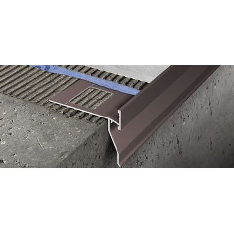 Proterrace fdp 10 mm profilo antracite goffrato barre 2.7 ml.