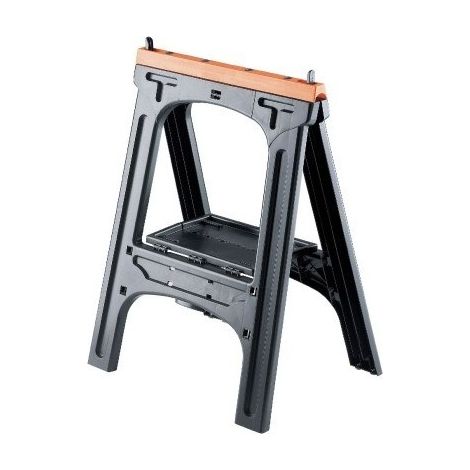 Tood 2er Set Faltböcke Stahl Schwarz 60x10x80 cm