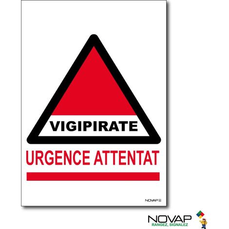 Panneau Vigipirate - Urgence Attentat – Rigide A5 – 4600307
