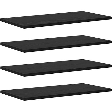 Maison Exclusive - Regalbrett 4 pcs Schwarz 60 x 30 x 1,5 cm Holz