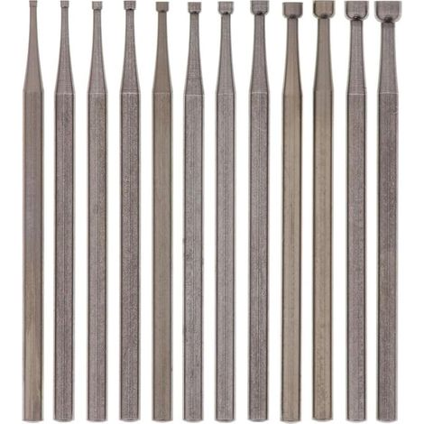de 12 Fraises Rondes, Embouts Ronds à de Tige de 3/32 Pouces, Embouts de Sculpture de (0,8 à 3,0 Mm) (1/5)