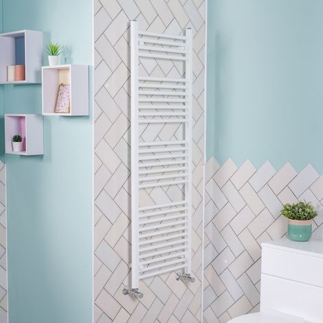 WarmeHaus Straight White Heated Towel Rail 1500x500mm