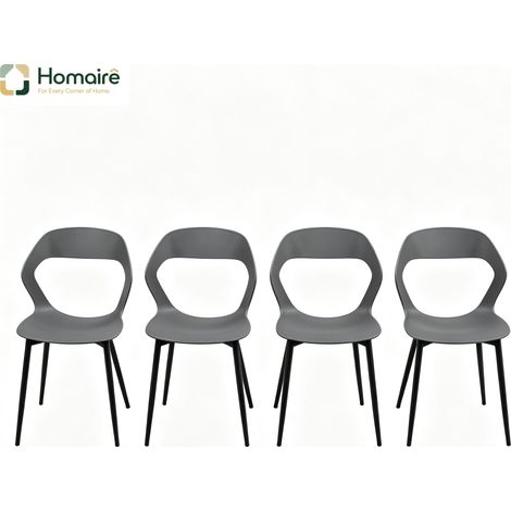 Chaise de jardin en métal gris 51 x 44 x 83 cm HOMAIRE (1/5)