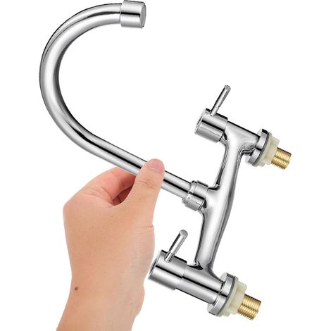 Robinet de lavabo, cuivre, 2 poignées, pour vasque et lavabo (1/5)