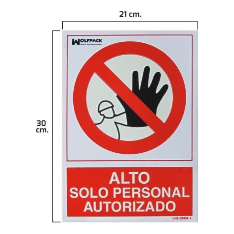 Insegna Alta Accesso Solo Personale Autorizzato 30x21 (1/2)