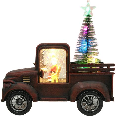 Camion De Noël - Modèle Éclairé Avec LED - Décoration Festive Pour Intérieur Et Arbre De Noël - 1 Pièce (1/5)
