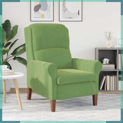 42009860 fauteuil Vert clair 76 x 94 x 102 cm Velours (1/5)