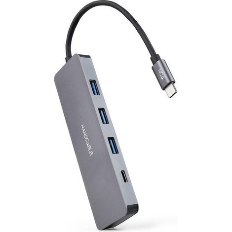 Hub USB NANOCABLE 10.16.4409 Gris (1 unidad) (1/2)