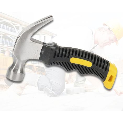 Mini marteau à griffes antichoc, multifonctionnel, pour clouer les ongles à la maison, avec manche en plastique antidérapant. (1/5)