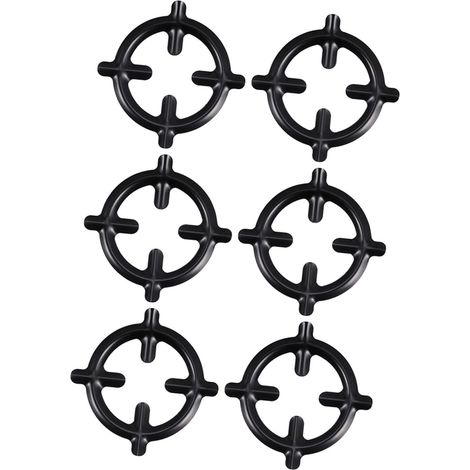 Lot De 6 Supports En Fer Noirs Pour Cuisinière à Gaz Et Cafetière, Accessoires Solide Pour Maison Et Restaurant, Anneaux De Brûleur Adaptés Aux Petits Brûleurs De Gaz (1/5)