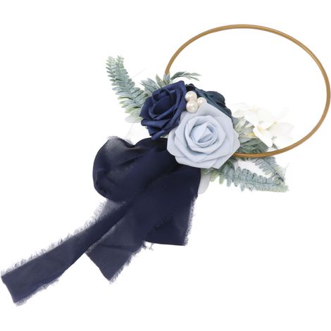 Couronne de plantes succulentes artificielles en mousse de fer, couronne de verdure portable pour mariage et fête B (1/5)